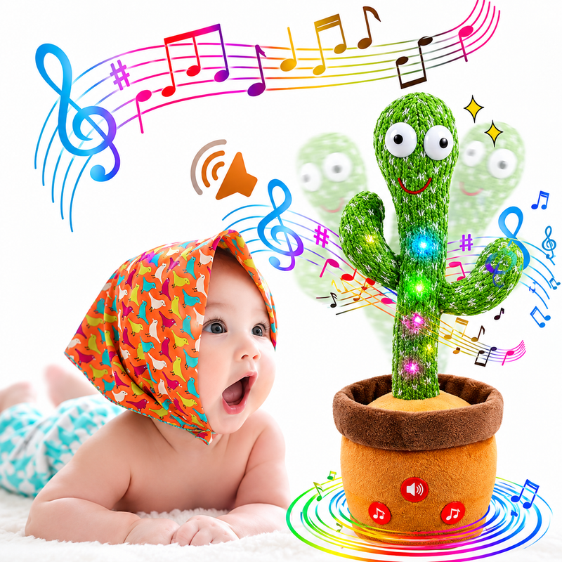 Dancing Talking Cactus Toy & Repeat What You Say | لعبة الصبارة الراقصة والمتحدثة التي تكرر ما تقوله