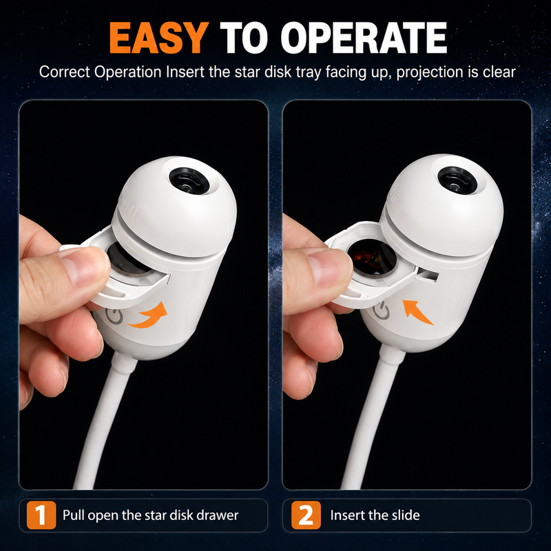 Portable Mini USB Starry Sky Projection Lamp | Make Room Perfect
