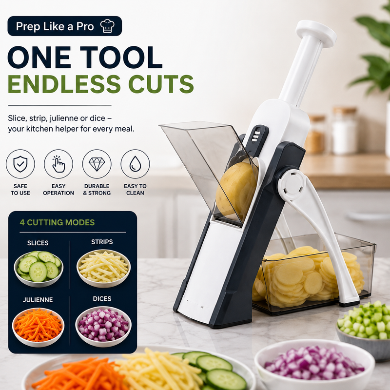 QuickPrep™ Multi-Functional 3-in-1 Vegetable Slicer — Save Your Time