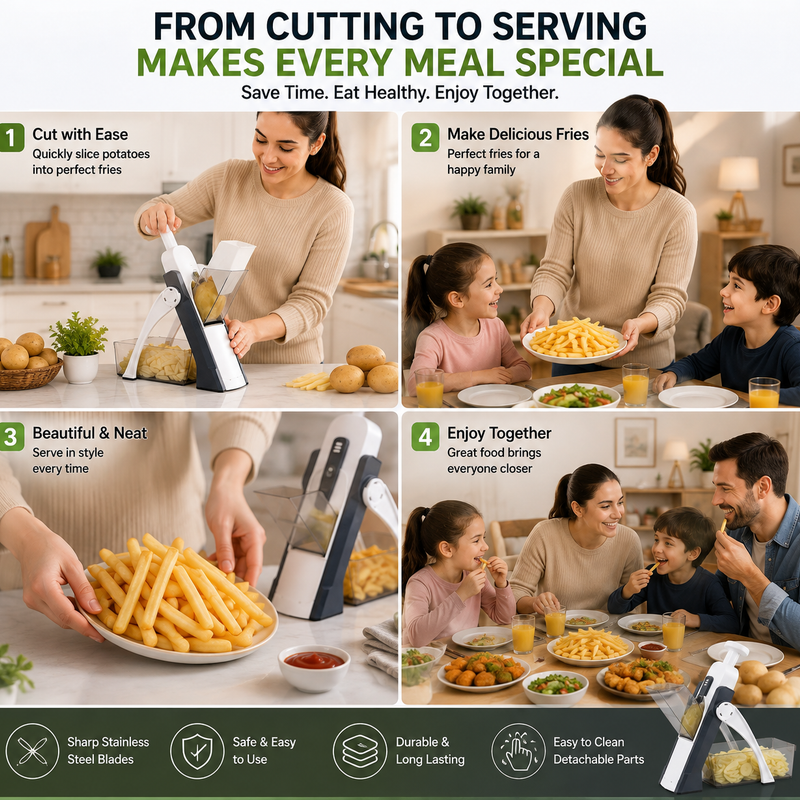 QuickPrep™ Multi-Functional 3-in-1 Vegetable Slicer — Save Your Time