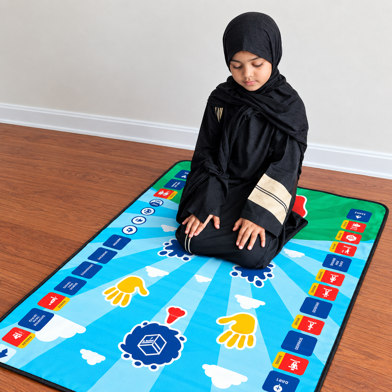 Prayer Mat with 36 Touch Keys, 15 Languages, Speaker, & Booklets | My Salah Mat