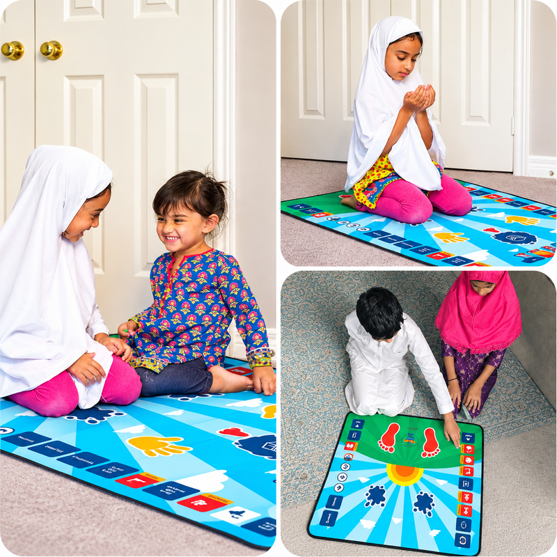 Prayer Mat with 36 Touch Keys, 15 Languages, Speaker, & Booklets | My Salah Mat